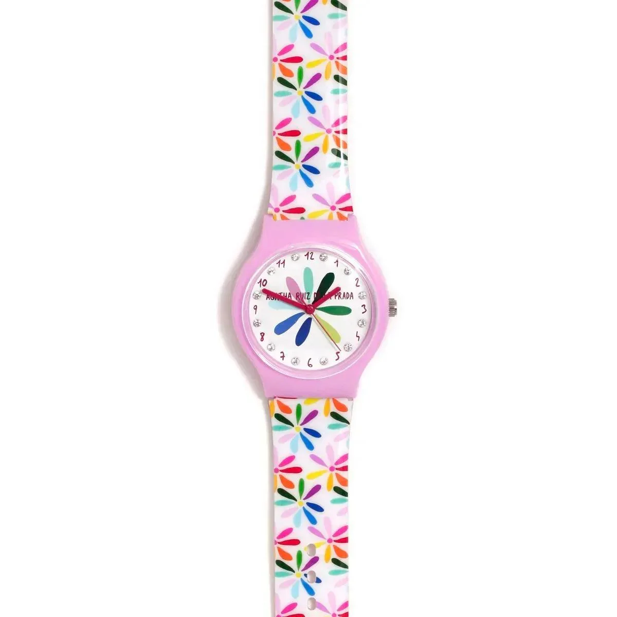 RELOJ FLIP MARGARITAS CON CIRCONITAS