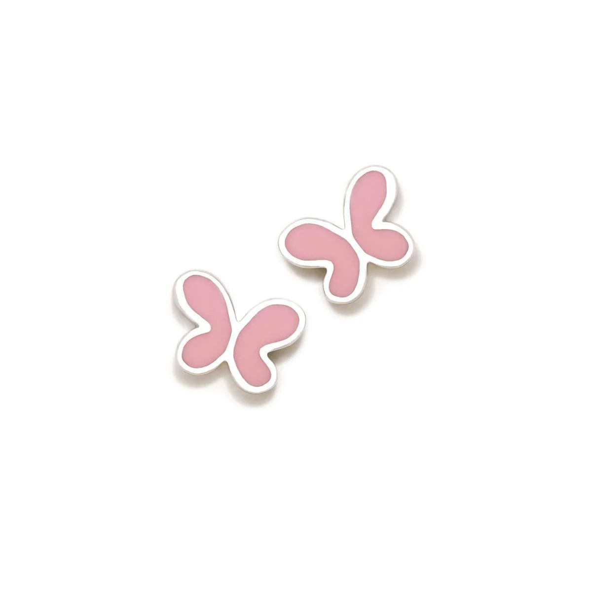PENDIENTE MARIPOSA ROSA ROSCA