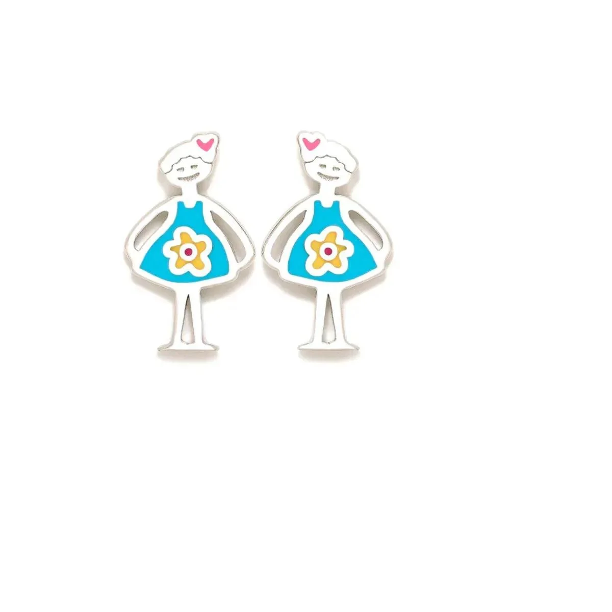 PENDIENTES AGATHITAS TRAJE AZUL
