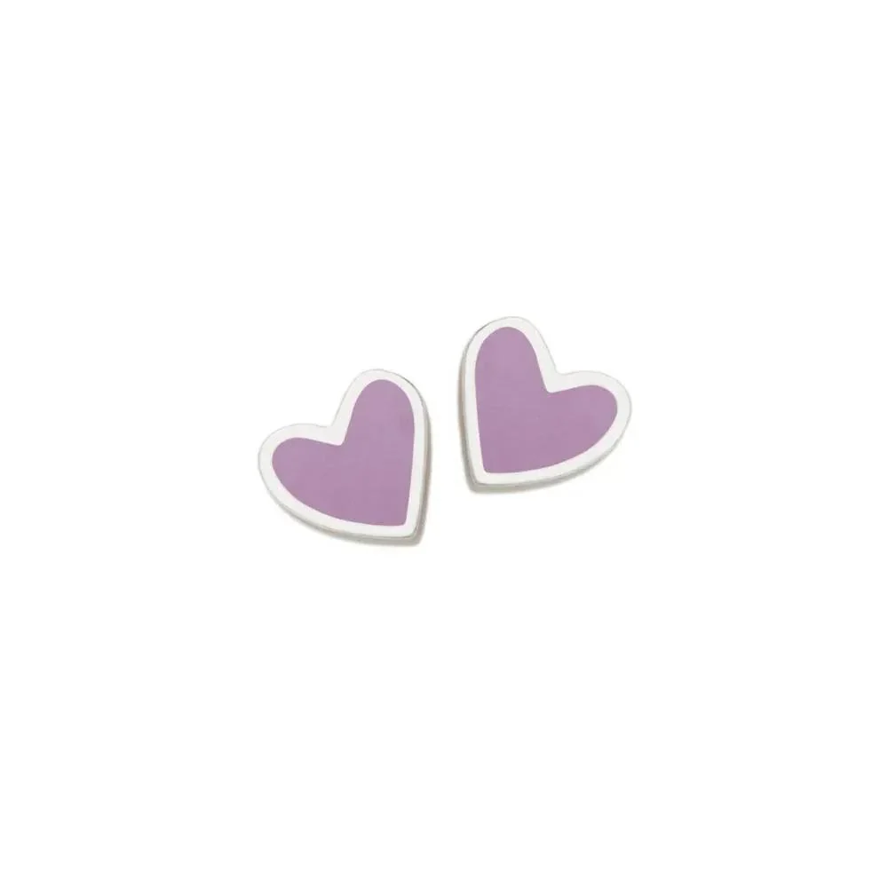 PENDIENTES MALVA CORAZON